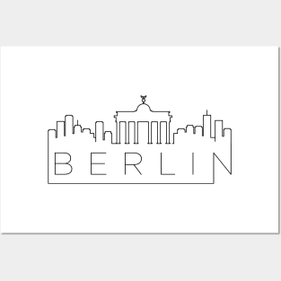 Berlin Minimal Skyline Posters and Art